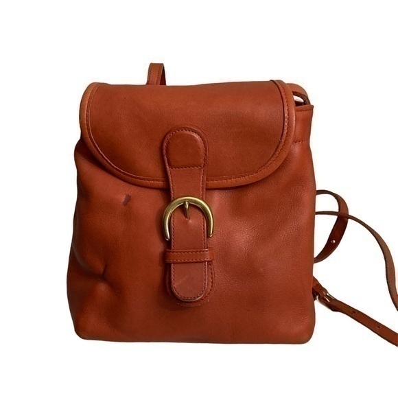Coach vintage RARE orange burnt sienna Leather mini backpack 4152 main image 13